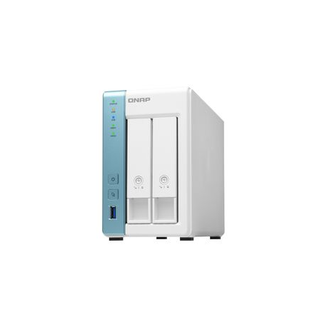 QNAP TS-231P3-4G Annapurna Labs Alpine AL-314 1.7GHz Quad Core 4GB DDR3L 1x2.5GbE+1xGbE LAN SATA 6Gb/s 3xUSB3.2 Gen1 ports