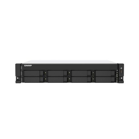 QNAP 8-bay Rackmount NAS AMD Ryzen V1000 series V1500B 4C/8T 2.2GHz 4GB DDR4 RAM 2x2.5GbE LAN optional 10GbE & M.2 NVMe/SATA