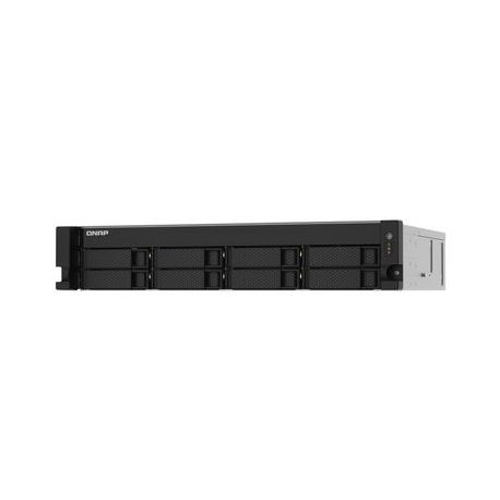 QNAP 8-bay Rackmount NAS AMD Ryzen V1000 series V1500B 4C/8T 2.2GHz 4GB DDR4 RAM 2x2.5GbE LAN optional 10GbE & M.2 NVMe/SATA