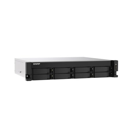 QNAP 8-bay Rackmount NAS AMD Ryzen V1000 series V1500B 4C/8T 2.2GHz 4GB DDR4 RAM 2x2.5GbE LAN optional 10GbE & M.2 NVMe/SATA