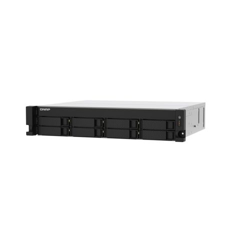 QNAP 8-bay Rackmount NAS AMD Ryzen V1000 series V1500B 4C/8T 2.2GHz 4GB DDR4 RAM 2x2.5GbE LAN optional 10GbE & M.2 NVMe/SATA