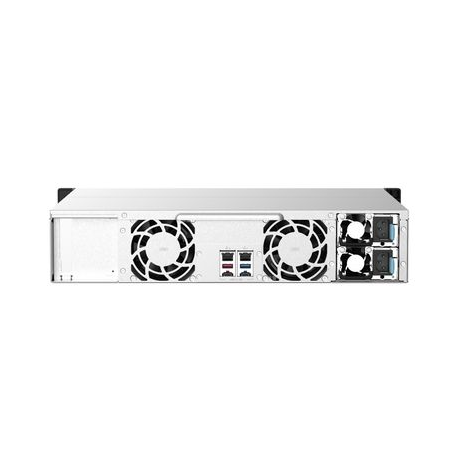QNAP 8-bay Rackmount NAS AMD Ryzen V1000 series V1500B 4C/8T 2.2GHz 4GB DDR4 RAM 2x2.5GbE LAN optional 10GbE & M.2 NVMe/SATA