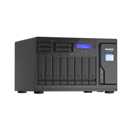 QNAP TVS-H1288X - NAS server - 12 bays - SATA 6Gb/s - RAID 0, 1, 5, 6, 10, 50, JBOD, 5 hot spare, 6 hot spare, 60, 10 hot spare, RAID TP - RAM 16 GB - Gigabit Ethernet / 2.5 Gigabit Ethernet / 10 Gigabit Ethernet - iSCSI - 1