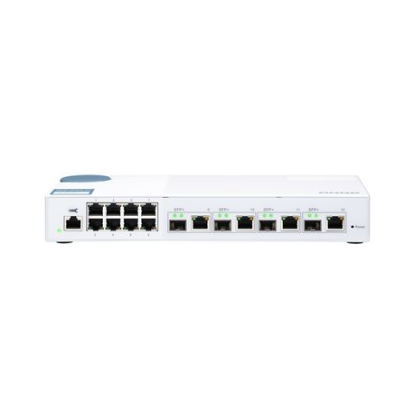 QNAP QSW-M408-4C 8 port 1Gbps 4 port 10G SFP+/ NBASE-T Combo Web Managed Switch