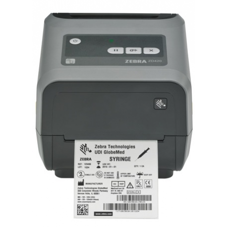 Zebra ZD421t, 12 dots/mm (300 dpi), USB, USB Host, BT (BLE), Ethernet