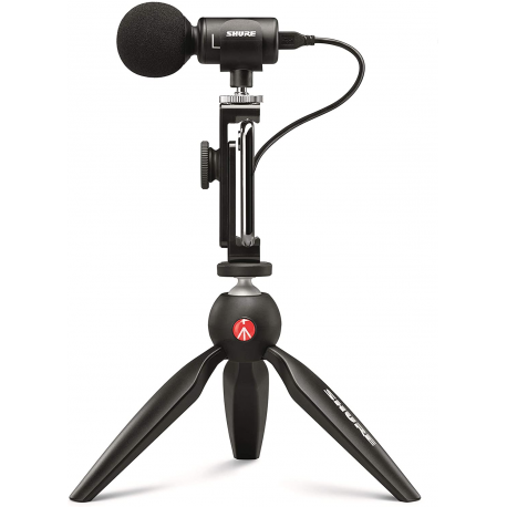 Shure Motiv MV88+ - Video Kit - microphone - USB, Apple Lightning - black - 0