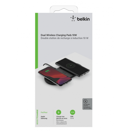 Belkin Dual Wireless Charging Pad with PSU WIZ002vfBK Black