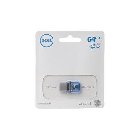 Dell Combo - USB flash drive - 64 GB - USB 3.0 / USB-C - 3