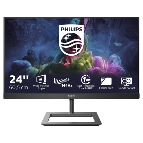 Philips Gaming Monitor 242E1GAJ 23.8" (60.5 cm), FHD, 1920 x 1080 pixels, VA, 16:9, Black/Dark Chrome, 4 ms, 350 cd/m², W-LED sy