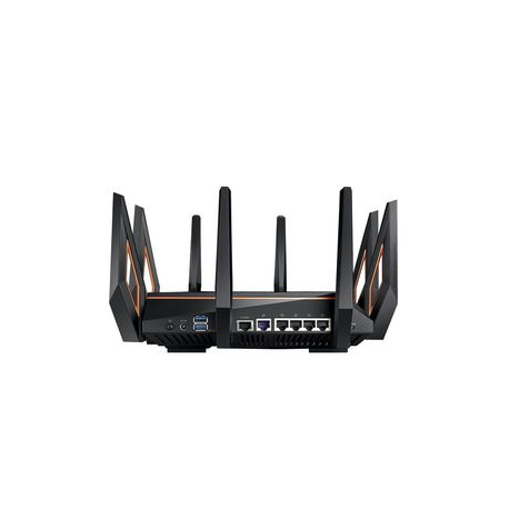 ASUS ROG Rapture GT-AX11000 - Wireless router - 4-port switch - GigE, 2.5 GigE - WAN ports: 2 - 802.11a/b/g/n/ac/ax - Tri-Band - 2