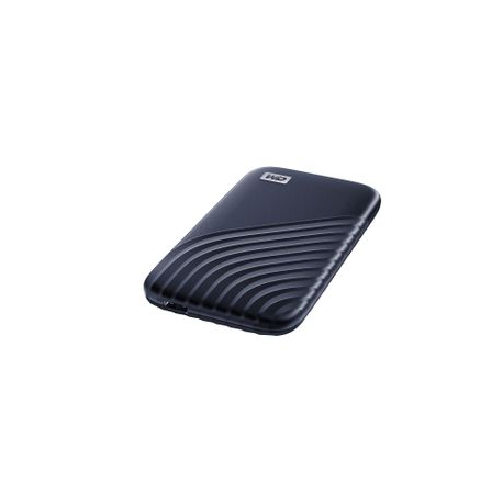 WD My Passport SSD WDBAGF0020BBL - Solid state drive - encrypted - 2 TB - external (portable) - USB 3.2 Gen 2 (USB-C connector) - 256-bit AES - midnight blue - 0