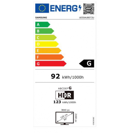 SAMSUNG TV 50inch UHD 4K UE50AU8072