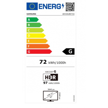 SAMSUNG TV 43inch UHD 4K UE43AU8072