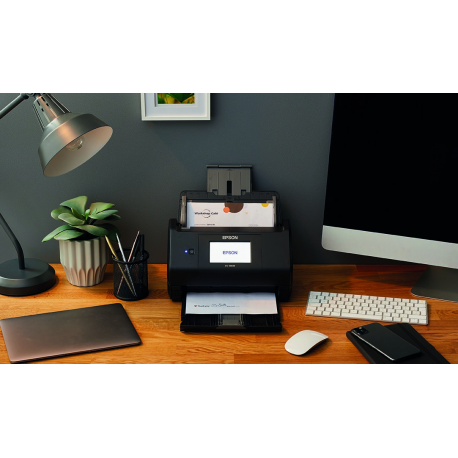 Epson WorkForce ES-580W - Document scanner - Contact Image Sensor (CIS) - Duplex - 215.9 x 6096 mm - 600 dpi x 600 dpi - up to 35 ppm (mono) / up to 35 ppm (colour) - ADF (100 sheets) - up to 4000 scans per day - USB 3.0, Wi-Fi(ac) - 9