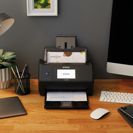 Epson WorkForce ES-580W - Document scanner - Contact Image Sensor (CIS) - Duplex - 215.9 x 6096 mm - 600 dpi x 600 dpi - up to 35 ppm (mono) / up to 35 ppm (colour) - ADF (100 sheets) - up to 4000 scans per day - USB 3.0, Wi-Fi(ac) - 21