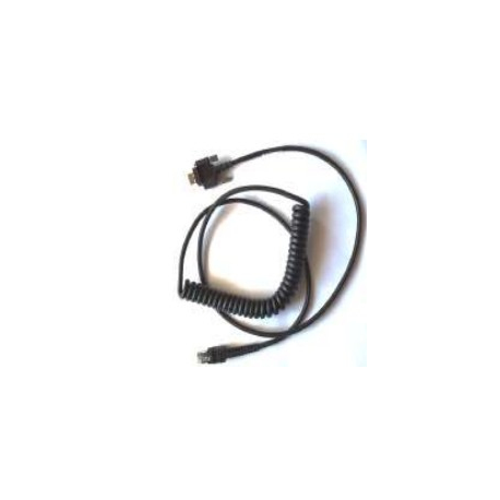 Zebra - USB cable - USB (M) locking to USB (M) - 2.74 m - coiled, thumbscrews - for Zebra DS3608, DS3678, LI3608, LI3678, VC70 - 1