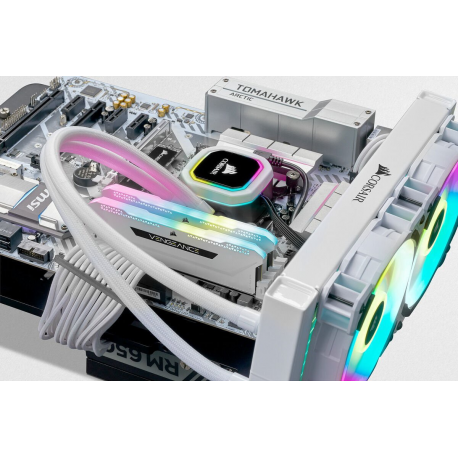 CORSAIR Vengeance RGB PRO SL - DDR4 - kit - 32 GB: 2 x 16 GB - DIMM 288-pin - 3200 MHz  /  PC4-25600 - CL16 - 1.35 V - unbuffered - non-ECC - white - 3