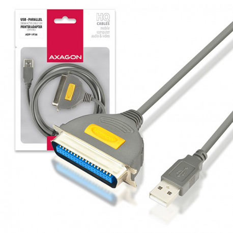 Axagon USB adapter for connecting printers with a parallel port. Centronics