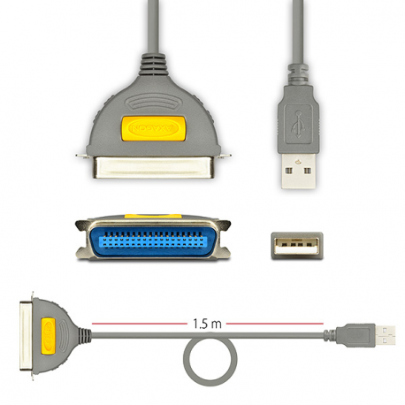 Axagon USB adapter for connecting printers with a parallel port. Centronics