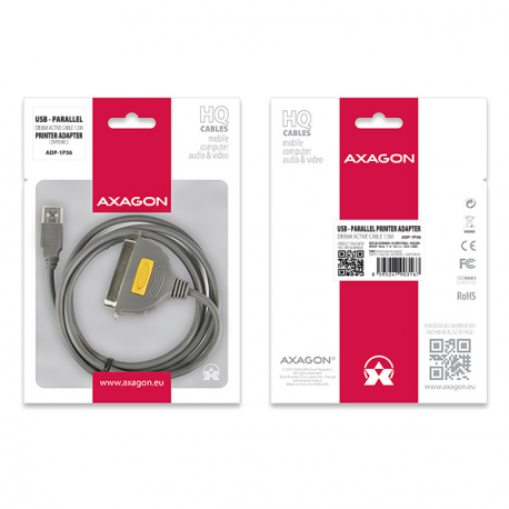 Axagon USB adapter for connecting printers with a parallel port. Centronics