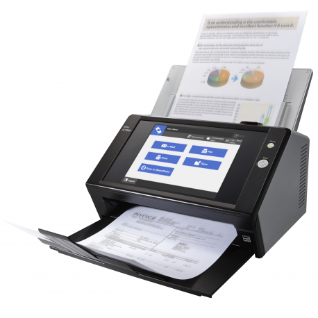 Fujitsu Image Scanner N7100E - Document scanner - Dual CIS - Duplex - 216 x 355.6 mm - 600 dpi x 600 dpi - up to 25 ppm (mono) / up to 25 ppm (colour) - ADF (50 sheets) - up to 4000 scans per day - Gigabit LAN - 0