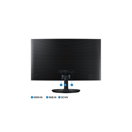 Samsung C24F390FHR - LED monitor - curved - 24" (23.5" viewable) - 1920 x 1080 Full HD (1080p) @ 60 Hz - VA - 250 cd / m² - 3000:1 - 4 ms - HDMI, VGA - black - 7
