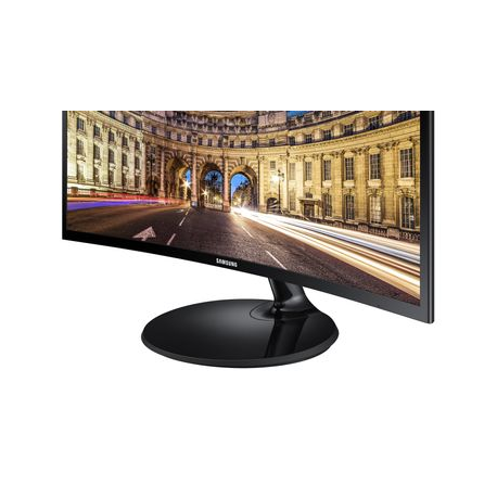Samsung C24F390FHR - LED monitor - curved - 24" (23.5" viewable) - 1920 x 1080 Full HD (1080p) @ 60 Hz - VA - 250 cd / m² - 3000:1 - 4 ms - HDMI, VGA - black - 14