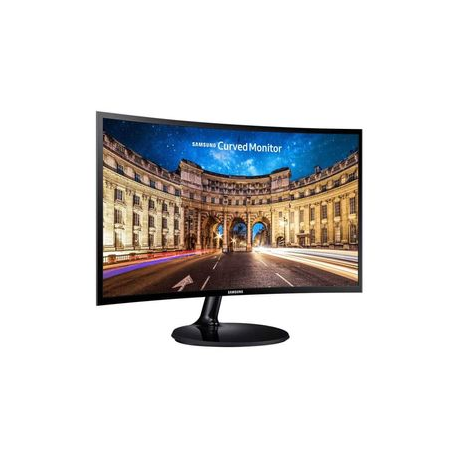 Samsung C24F390FHR - LED monitor - curved - 24" (23.5" viewable) - 1920 x 1080 Full HD (1080p) @ 60 Hz - VA - 250 cd / m² - 3000:1 - 4 ms - HDMI, VGA - black - 16