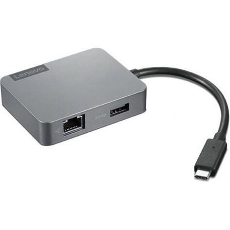 Lenovo Travel Hub Gen2 - Docking station - USB-C - VGA, HDMI - GigE - for IdeaPad 3 14; ThinkBook 14s Yoga G2 IAP; ThinkCentre neo 50; ThinkPad T14s Gen 3 - 1
