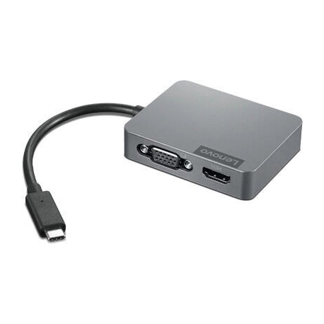 Lenovo Travel Hub Gen2 - Docking station - USB-C - VGA, HDMI - GigE - for IdeaPad 3 14; ThinkBook 14s Yoga G2 IAP; ThinkCentre neo 50; ThinkPad T14s Gen 3 - 4