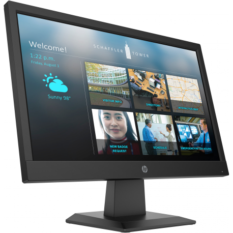HP P19b G4 - P-Series - LED monitor - 18.5" - 1366 x 768 WXGA @ 60 Hz - TN - 200 cd / m² - 600:1 - 5 ms - HDMI, VGA - jack black - 4