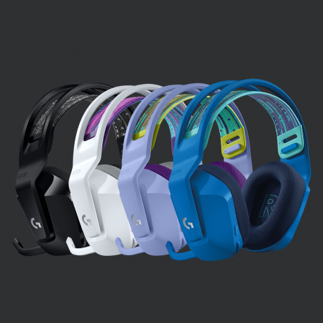 Logitech G G733 LIGHTSPEED Wireless RGB Gaming Headset - Headset - full size - 2.4 GHz - wireless - lilac - 3
