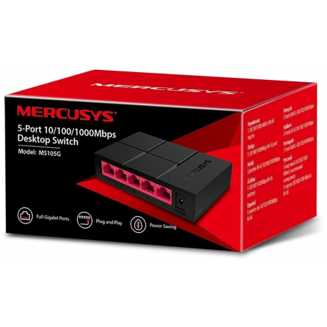 Mercusys MS105G - Switch - 5 x 10/100/1000 - desktop - 1