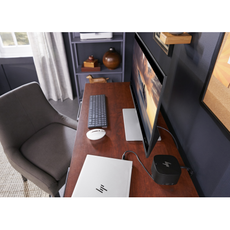 HP Thunderbolt Dock with HDMI Adapter - Docking station - USB-C  /  Thunderbolt 3 - VGA, 2 x DP - 10Mb LAN - 120 Watt - Europe - for OMEN by HP 15; ENVY 13, 17, 32; ENVY x360; Pavilion 14; Pavilion Gaming 15; Spectre x360 - 12