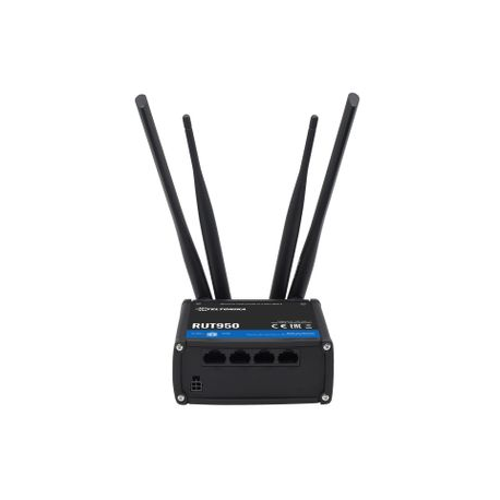 Teltonika RUT950 - Wireless router - WWAN - 4-port switch - 802.11b / g / n - 2.4 GHz - DIN rail mountable - 4