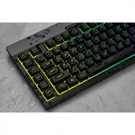 Corsair K55 RGB PRO Gaming Keyboard, RGB LED light, NA, Wired, Black