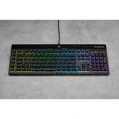 Corsair K55 RGB PRO Gaming Keyboard, RGB LED light, NA, Wired, Black