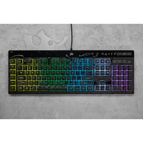 Corsair K55 RGB PRO Gaming Keyboard, RGB LED light, NA, Wired, Black