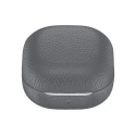 Samsung Leather Cover EF-VR180 - Protective cover for wireless earbuds charging case - soft calfskin leather - grey - for Galaxy Buds Live, Buds Pro