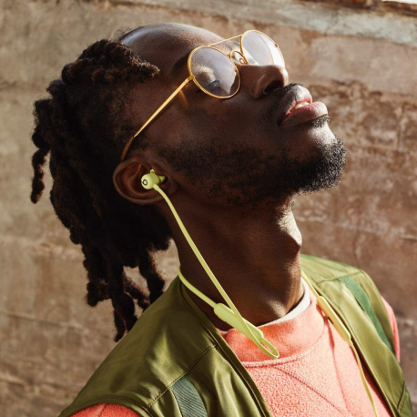 Beats Flex All-Day - Earphones with mic - in-ear - Bluetooth - wireless - yuzu yellow - for iPad / iPhone / iPod / TV / Watch - 8