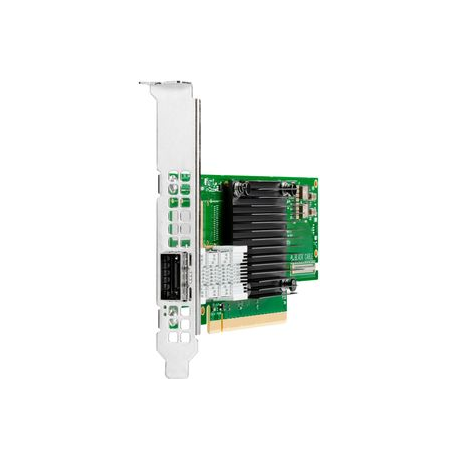 HPE InfiniBand HDR100 MCX653105A-ECAT - Network adapter - PCIe 4.0 x16 low profile - 100Gb Ethernet / 100Gb Infiniband QSFP28 x 1 - for Nimble Storage dHCI Medium Solution with HPE ProLiant DL325 Gen10; ProLiant DL325 Gen10 - 0