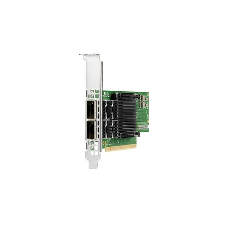 HPE InfiniBand HDR100 MCX653106A-ECAT - Network adapter - PCIe 4.0 x16 low profile - 100Gb Ethernet  /  100Gb Infiniband QSFP28 x 2 - for Nimble Storage dHCI Medium Solution with HPE ProLiant DL325 Gen10; ProLiant DL325 Gen10 - 0