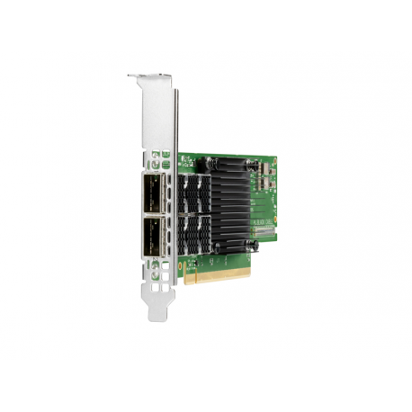 HPE InfiniBand HDR100 MCX653106A-ECAT - Network adapter - PCIe 4.0 x16 low profile - 100Gb Ethernet  /  100Gb Infiniband QSFP28 x 2 - for Nimble Storage dHCI Medium Solution with HPE ProLiant DL325 Gen10; ProLiant DL325 Gen10 - 1