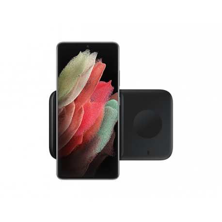 Samsung EP-P4300 - Duo wireless charging pad + AC power adapter - 1.67 A - Fast Charge - on cable: USB-C - black - 9