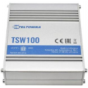 Teltonika TSW100 - Switch - unmanaged - 5 x 10/100/1000 (1 PoE) - desktop - PoE (120 W) - DC power