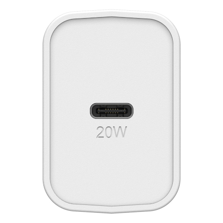 OtterBox - Power adapter - 20 Watt (USB-C) - white - Europe (excluding United Kingdom, Ireland, Malta, Cyprus) - 3
