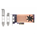 QNAP QM2-2P2G2T - Storage controller - M.2 - M.2 NVMe Card  /  PCIe 3.0 (NVMe) low profile - PCIe 3.0 x4, 2.5 Gigabit Ethernet - for QNAP QVP-63, TS-453, 473, 673, 832, 873, TVS-672, 872; VioStor QVP-85
