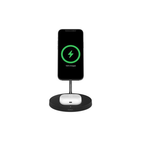 Belkin Pro MagSafe 2in1 Wireless Charging Stand + AC Power Adapter BOOST CHARGE Black