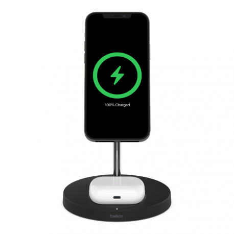 Belkin Pro MagSafe 2in1 Wireless Charging Stand + AC Power Adapter BOOST CHARGE Black