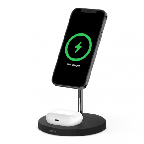 Belkin Pro MagSafe 2in1 Wireless Charging Stand + AC Power Adapter BOOST CHARGE Black